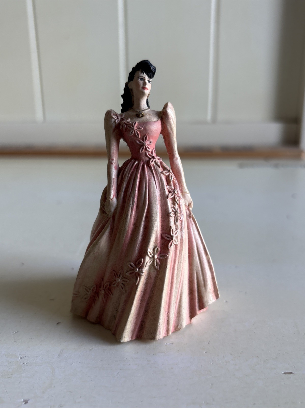 Vintage 1990 Franklin Mint Lady Birthstone Figurine October Opal