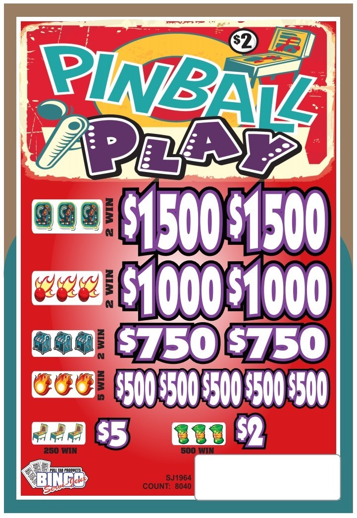 NEW pull tickets PINBALL PLAY - $2 Instant Tabs