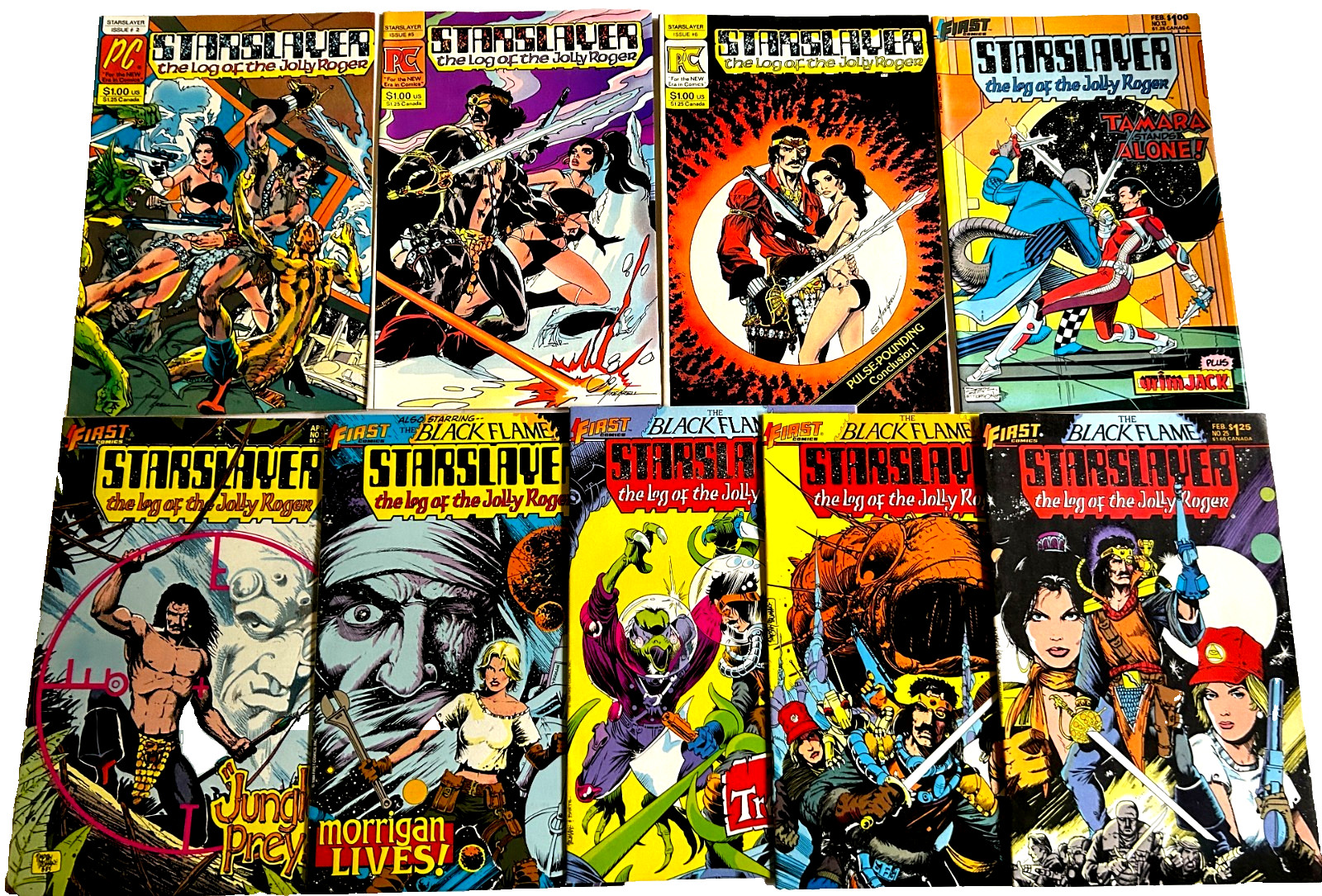 STARSLAYER 2, 5, 6, 13, 15, 20, 22, 23 and 25 NINE PC/FIRST BRONZE AGE COMICS STARSLAYER 2, 5, 6, 13, 15, 20, 22, 23 and 25 NINE PC/FIRST BRONZE AGE COMICS