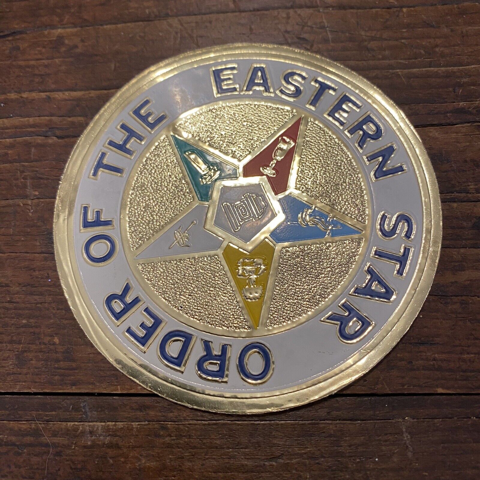 Vintage  Order Of Eastern Star Emblem Sticker Masonic