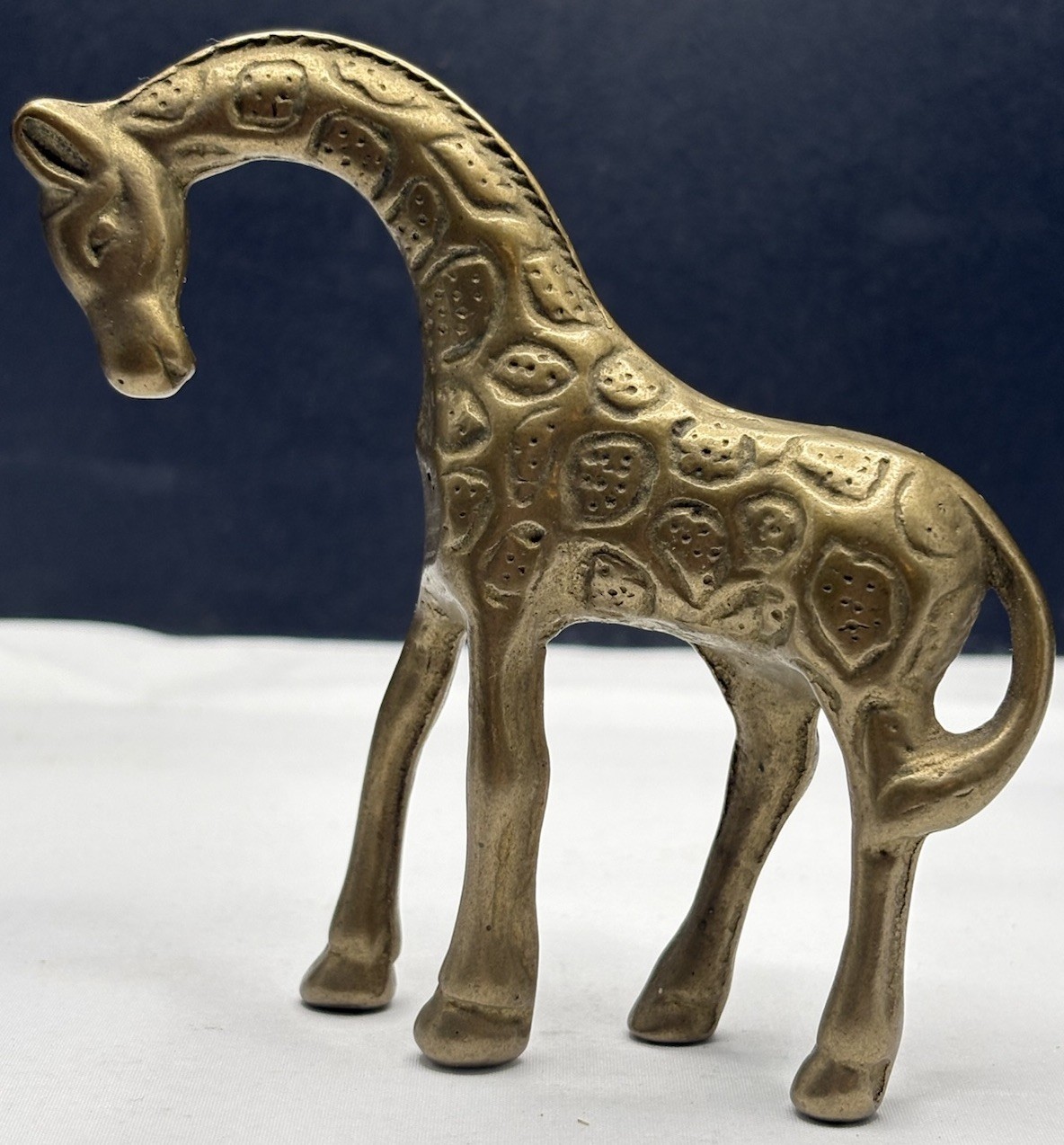 MCM Solid Brass Giraffe Figurine 3.75\