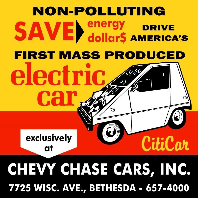 1974 CITICAR Electric Car NEW Sign 40