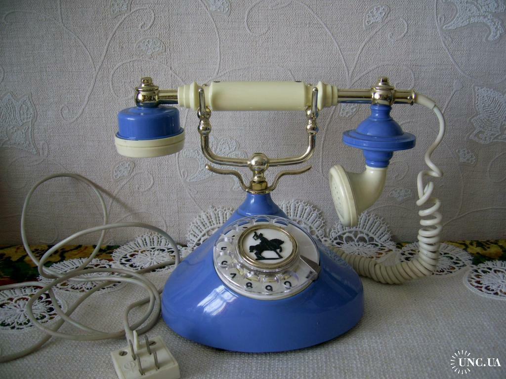 Primitive Vintage 1960s USSR Telephone Landline Soviet Phone Old Desk Table