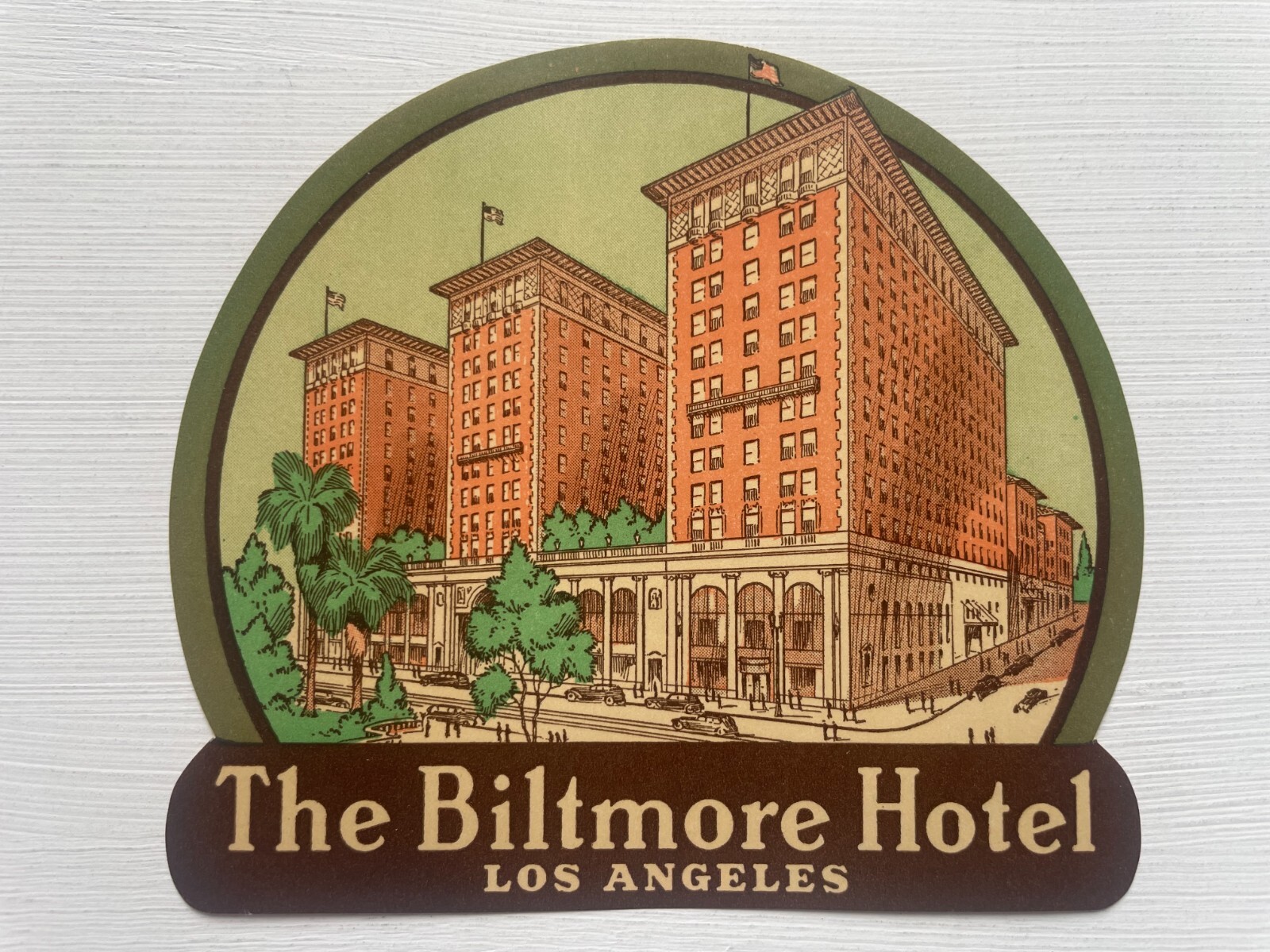 1940-50\'s The Biltmore Hotel Los Angeles, CA Hotel Label