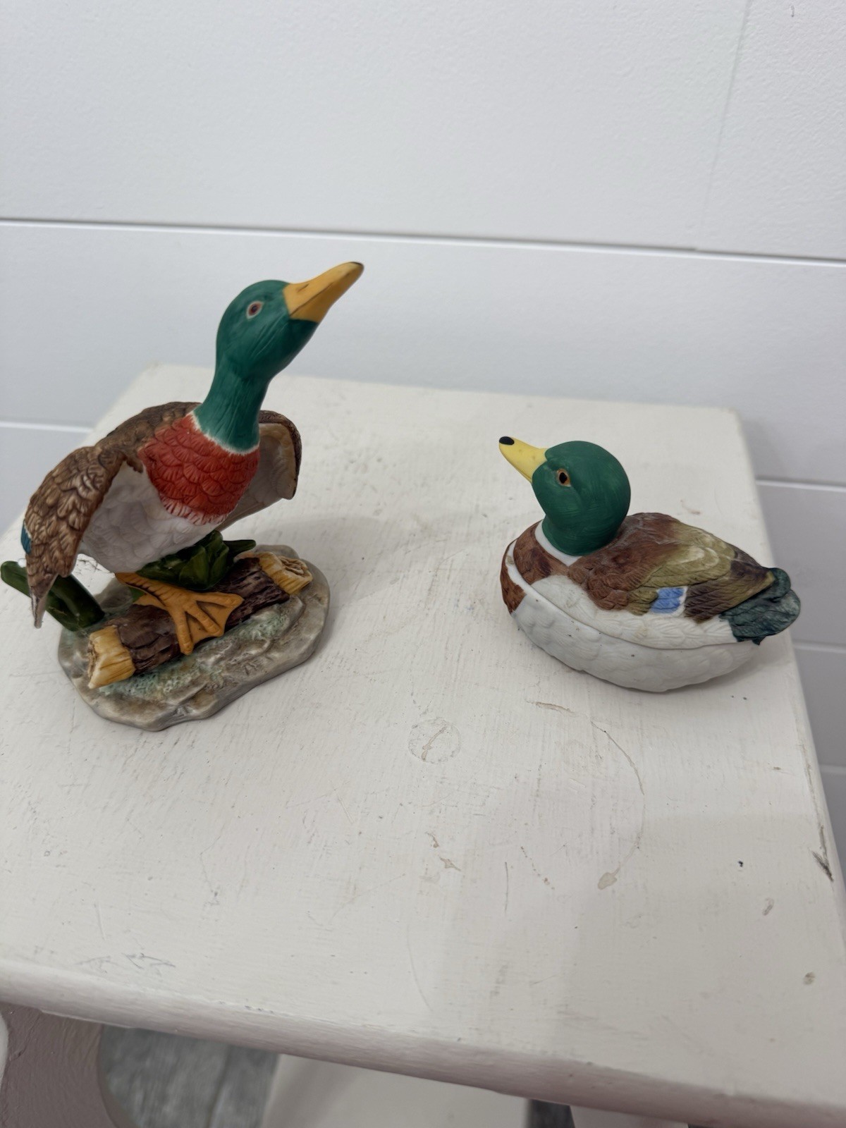 Mallard Ducks Figurine By John James Audubon 1983 & Trinkets