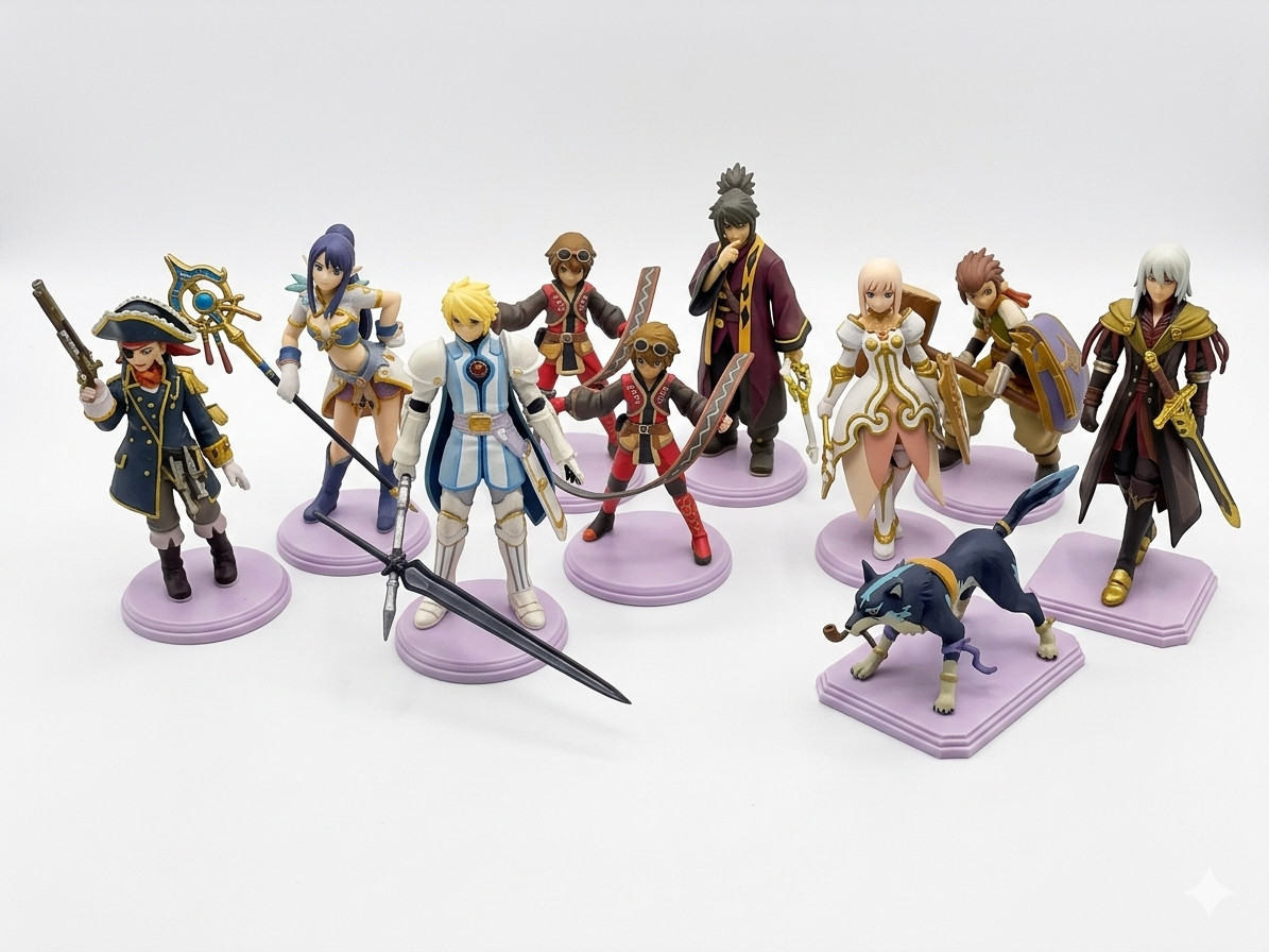 Bandai Tales of Vesperia Lot Yuri Estelle Repede Judith Flynn Rita Karol Raven