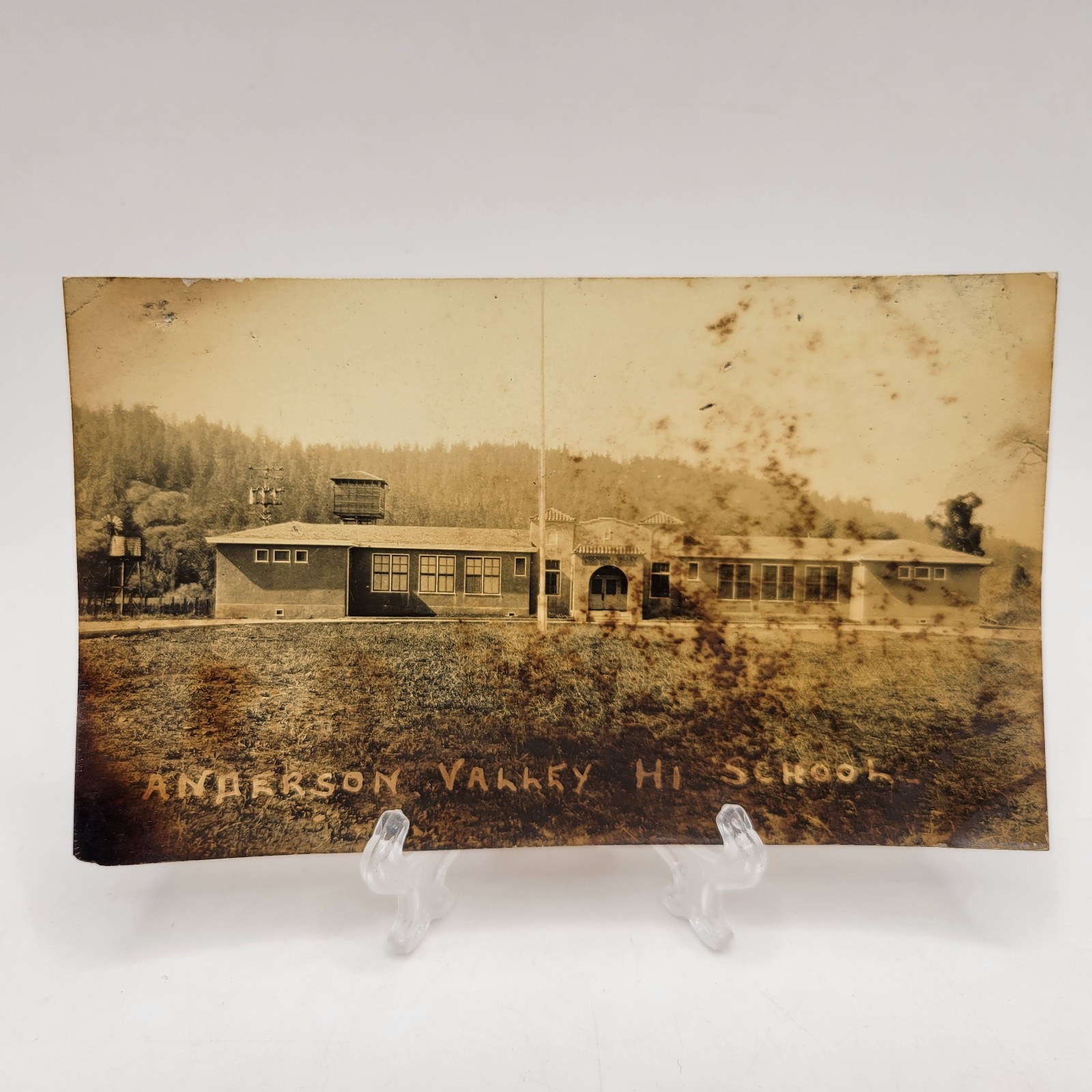 Antique RPPC Anderson Valley High School Boonville CA