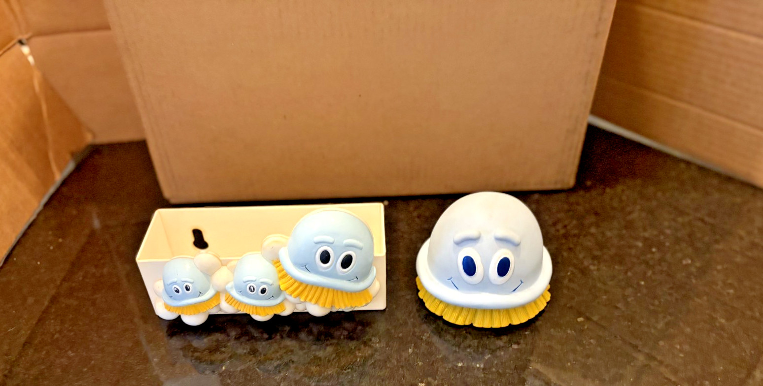 Vintage 1989 Scrubbing Bubbles Scrub Brush Advertising Promo Cleaner and Holder Vintage 1989 Scrubbing Bubbles Scrub Brush Advertising Promo Cleaner and Holder