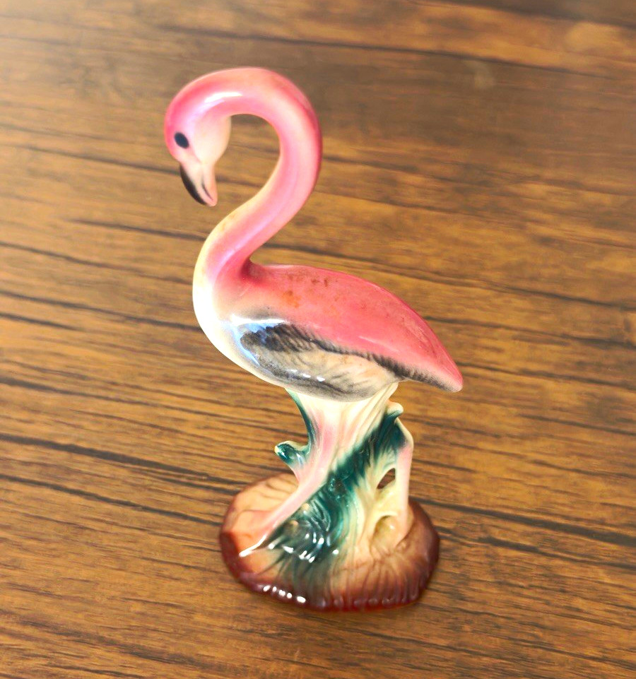 Pink Flamingo Bird Figurine Collectible Flamingo Figurine Bird Statue
