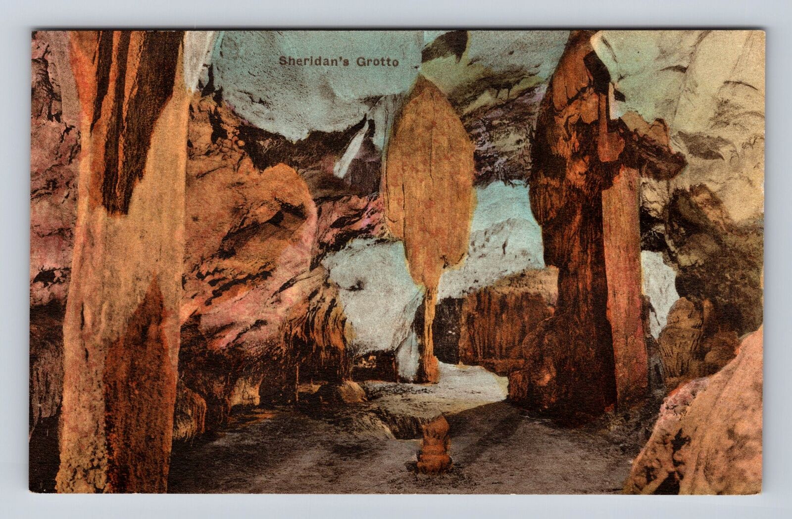 Harrisonburg VA-Virginia, Sheridan\'s Grotto, Antique, Vintage Souvenir Postcard