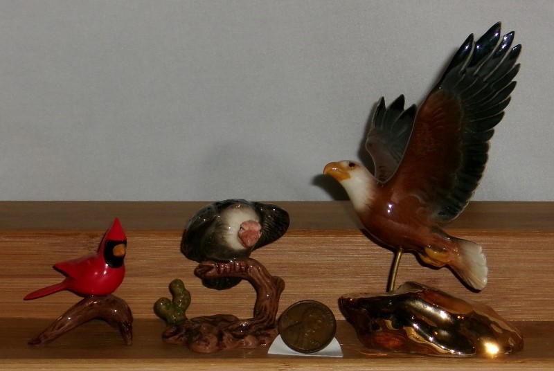 Lot # 29 Vintage Disc Hagen Renaker Specialty Eagle, Vulture & Cardinal