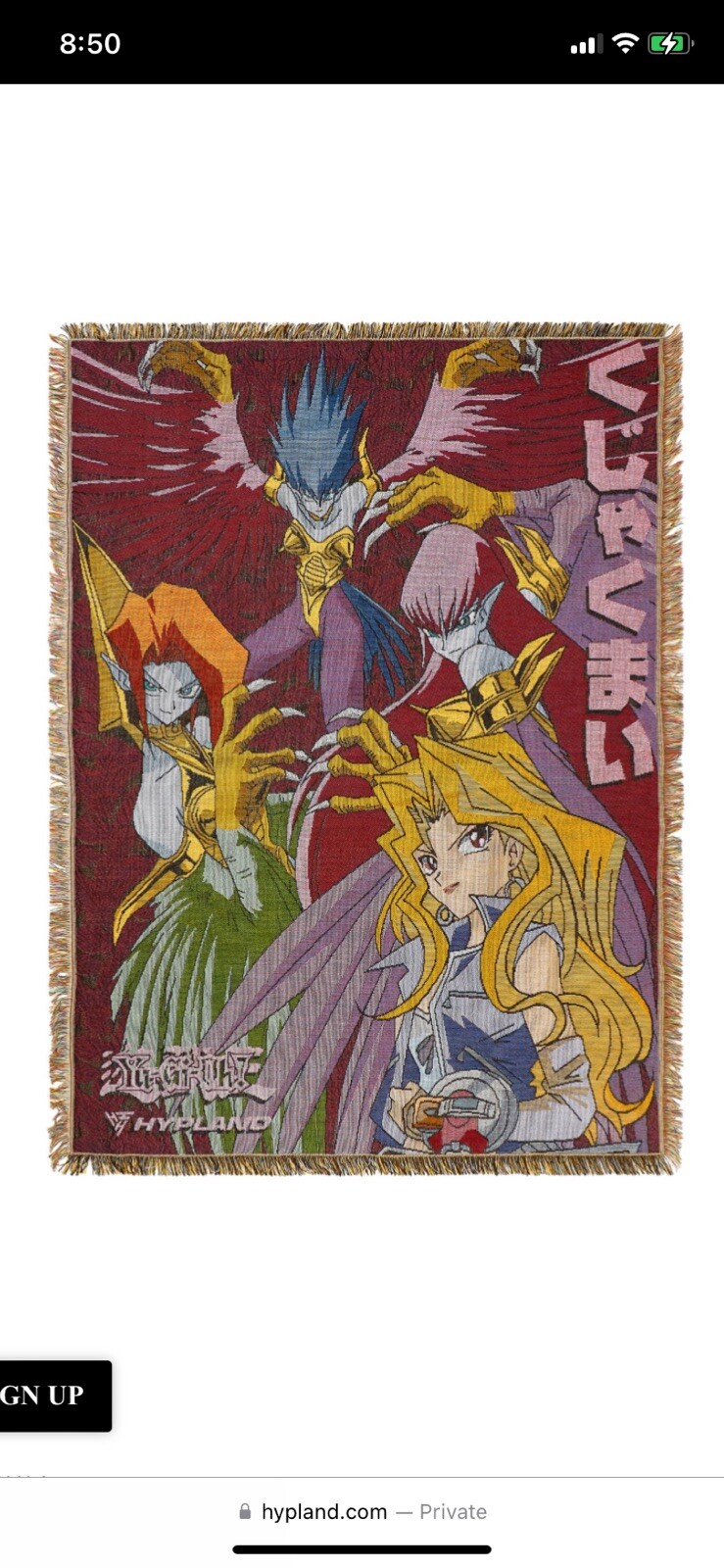 Yu-Gi-Oh Mai Valentine & Harpie Lady Tapestry Hypland Rare Blanket Woven 6ft Yu-Gi-Oh Mai Valentine & Harpie Lady Tapestry Hypland Rare Blanket Woven 6ft