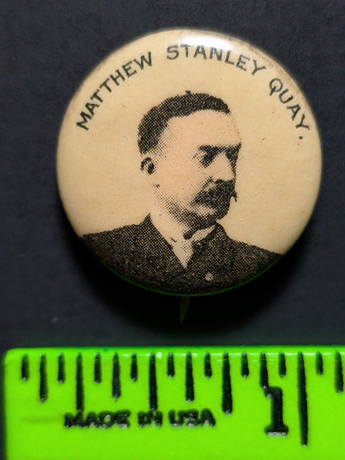 Vintage Matthew Stanley Quay People of History Pinback Pin