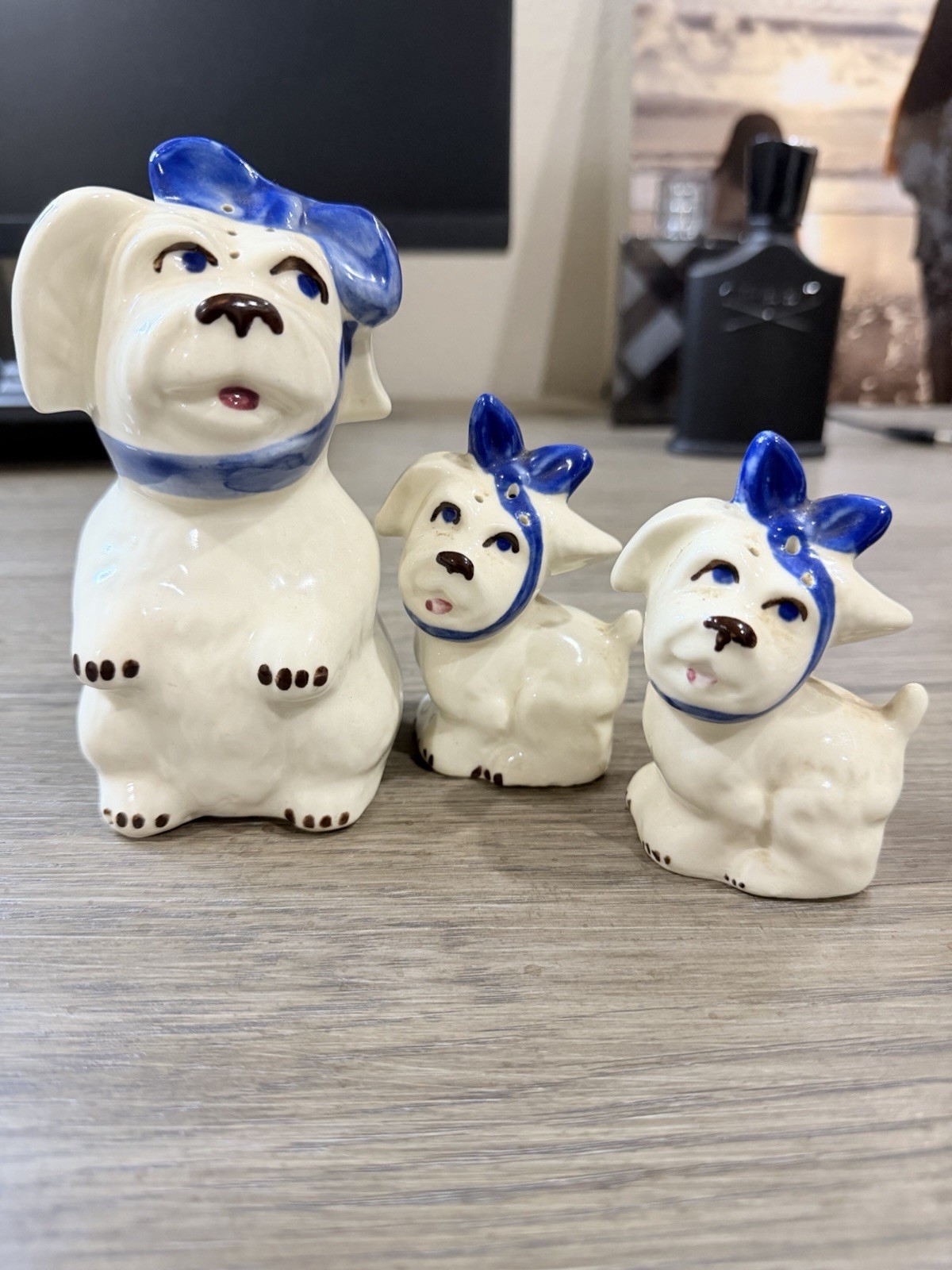 Vtg Shawnee MUGSY Sugar Shaker w Matching Salt & Pepper Shaker EUC RARE Vtg Shawnee MUGSY Sugar Shaker w Matching Salt & Pepper Shaker EUC RARE