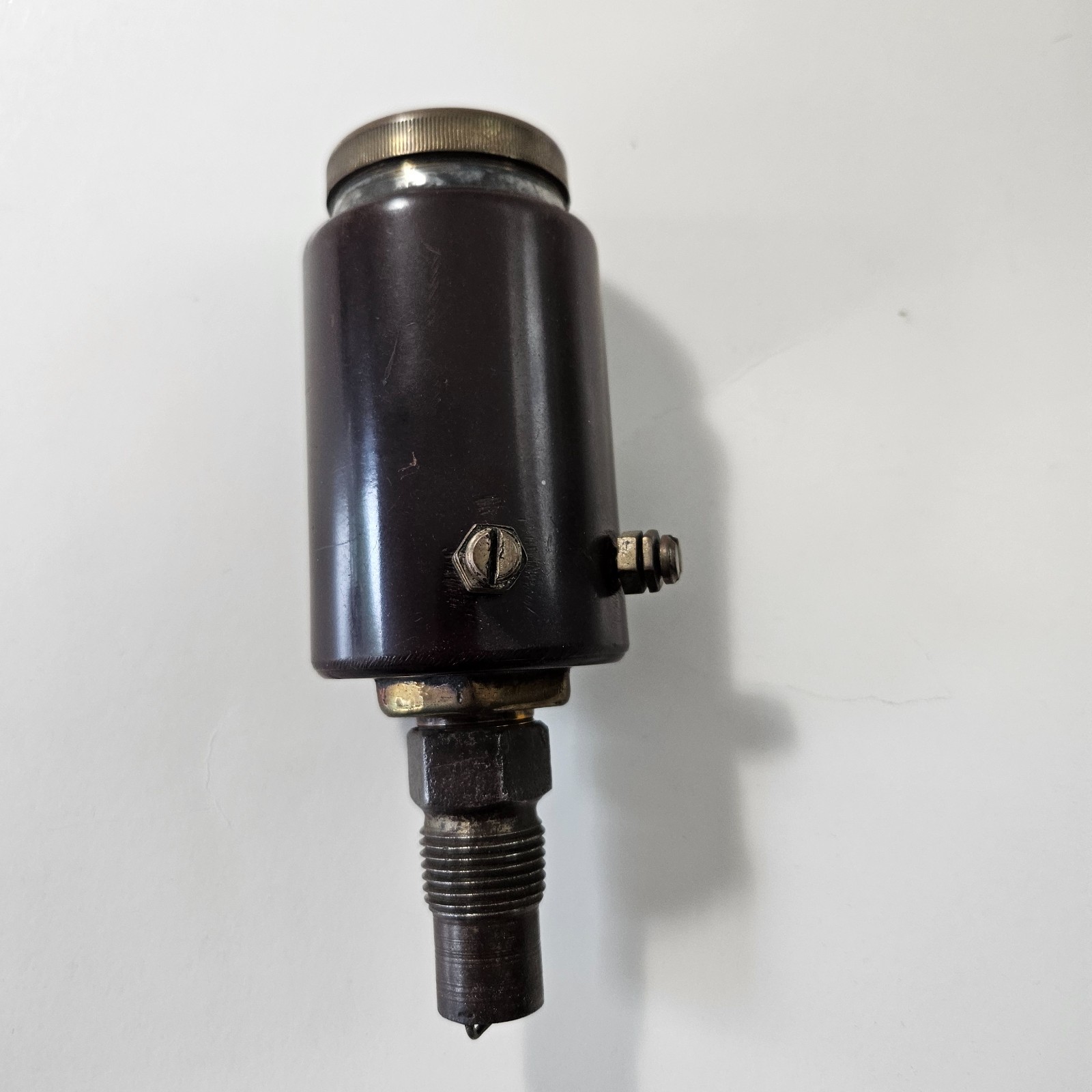 Antique Rare Coil Over OR Coil Top Spark Plug 1904 Electric Goods MFG Canton MA