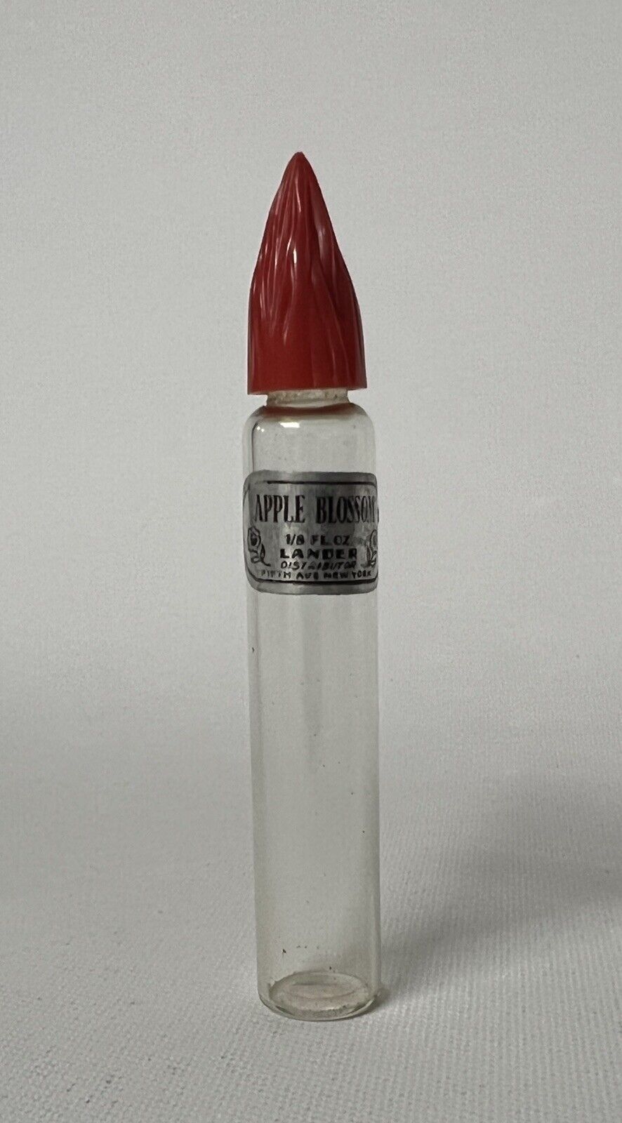 Vintage Lander Apple Blossom 1/8 Fl Oz Miniature Splash Perfume Bottle EMPTY