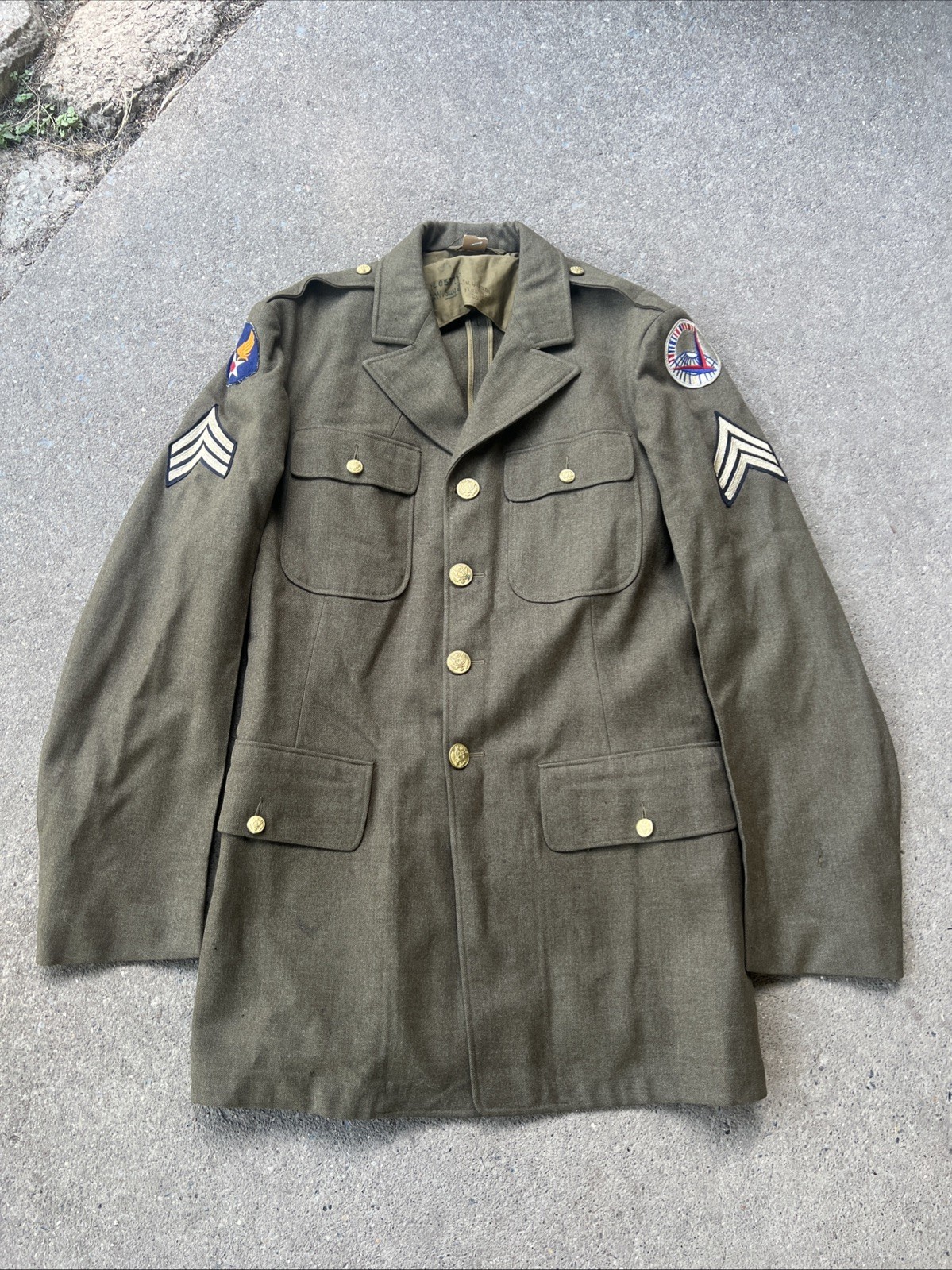 WW2 US Army Air Force Air Transportation Command 4 Pocket Uniform Named (JJ869
