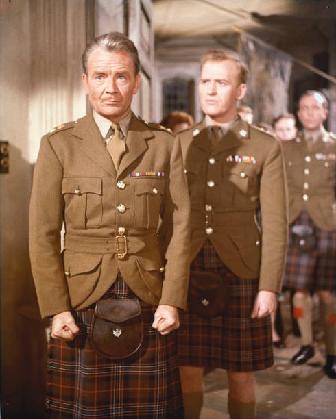 John Mills British actor Gordon Jackson British actor wearing unif- Old Photo