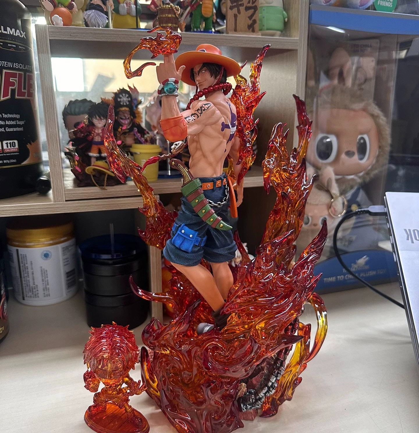 Portgas D Ace Resin LIUXING Studio One Piece Figurine Statue 32cm