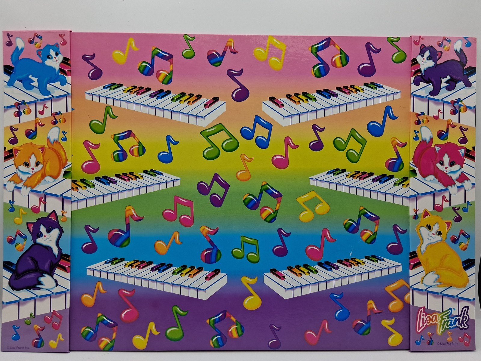 Vintage Lisa Frank Cats Designer Desk Set Desk Blotter 17.5 X 11.75