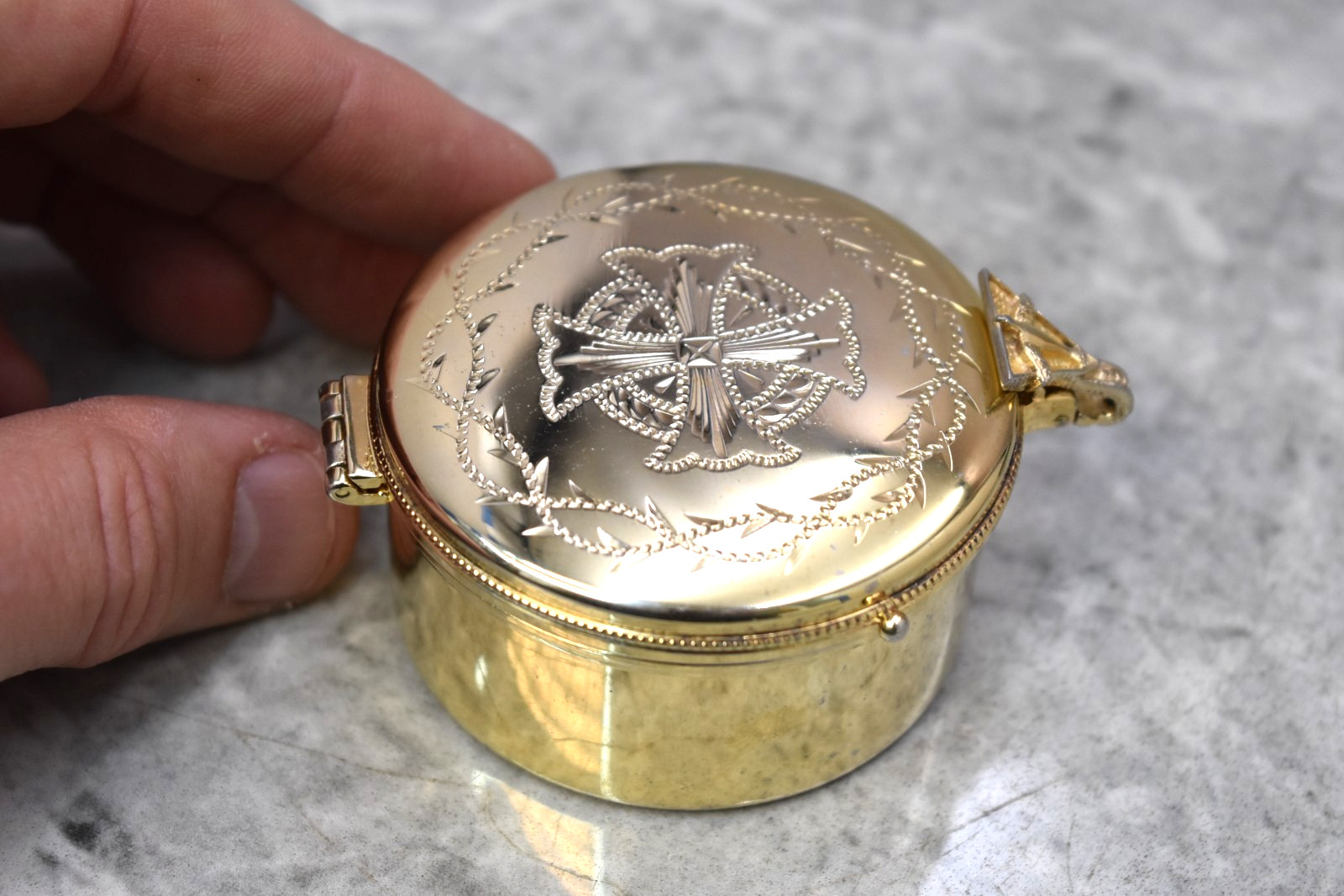 Large Antique Pyx, About 2 1/2\