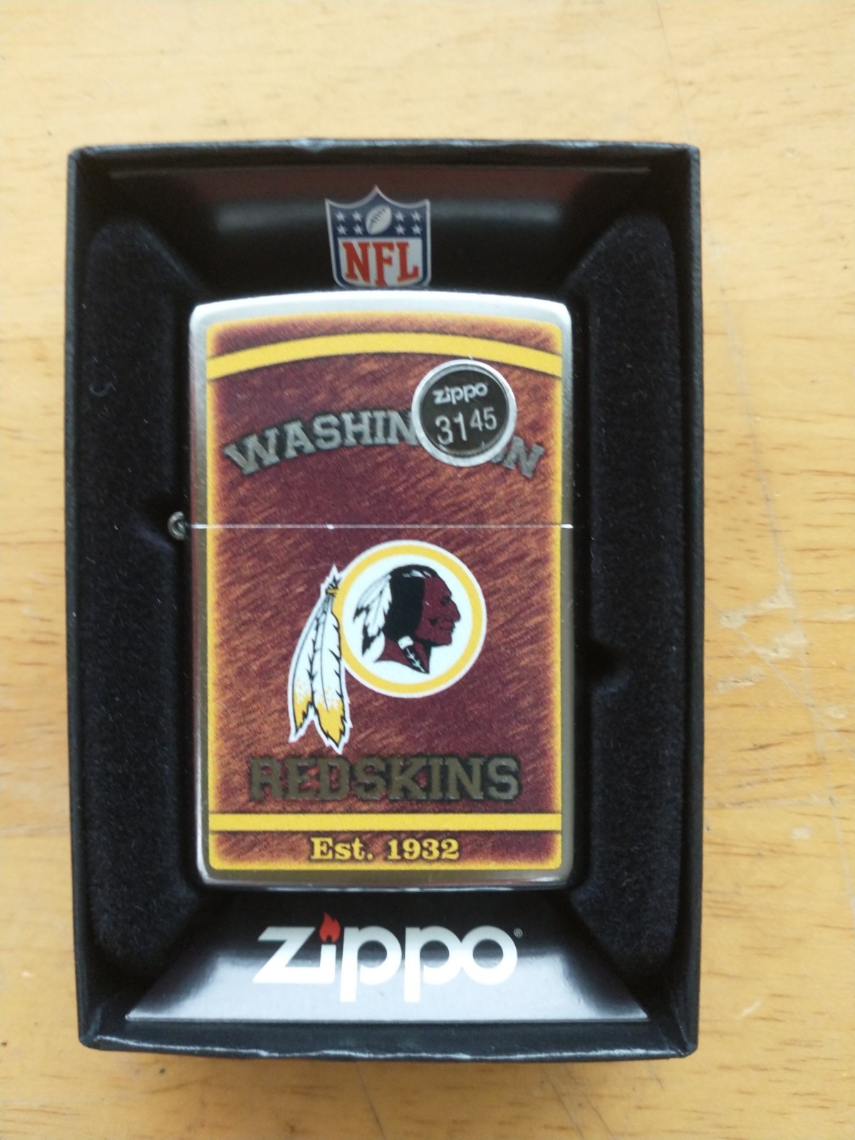 NIB 2019 NFL Washington Redskins Est. 1932 Zippo Lighter - #29963