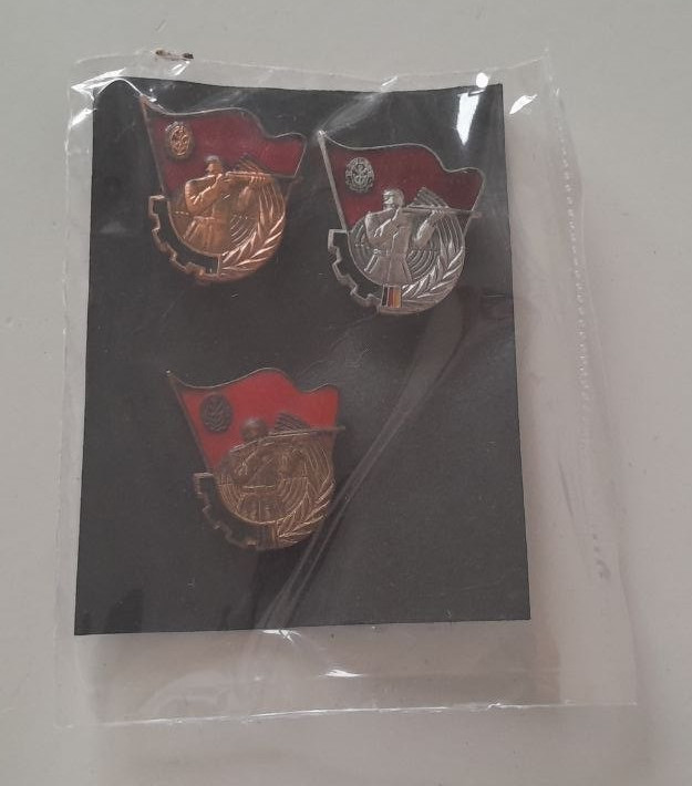 Original set of GDR FDJ East German badges