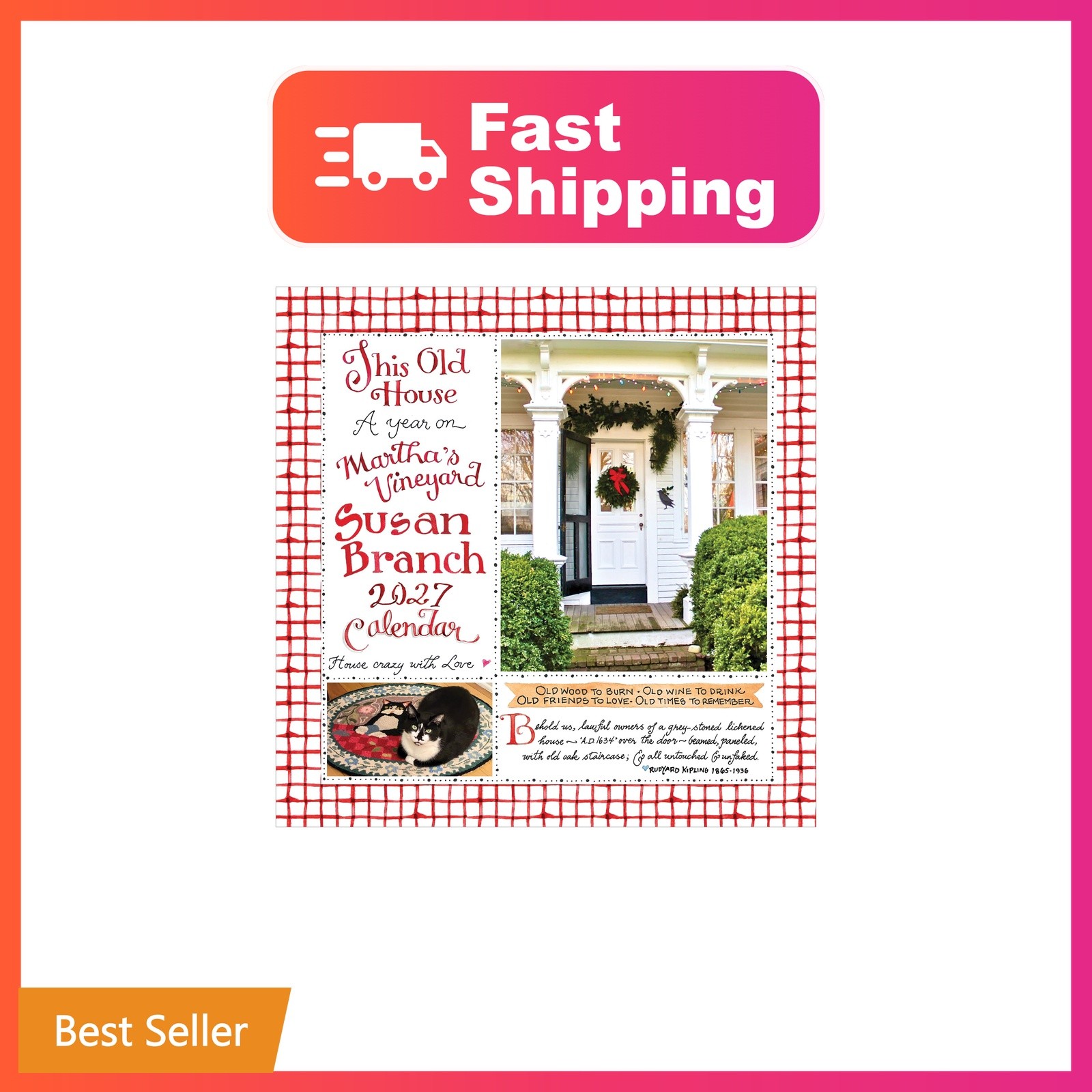 TF Publishing 2027 Susan Branch Wall Calendar - 12 x 12 inches | Premium Matt...