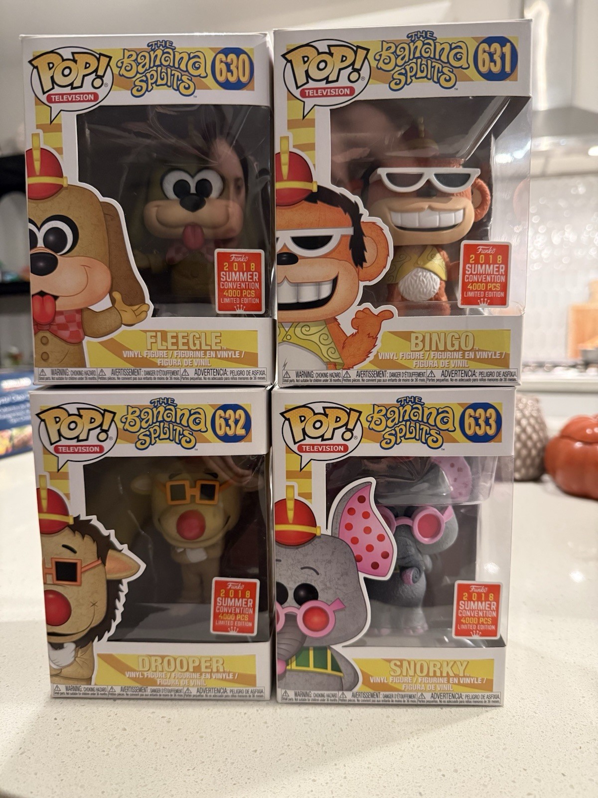 Funko The Banana Splits 4-Pack Vinyl Limited 2018 Summer Convention Pops