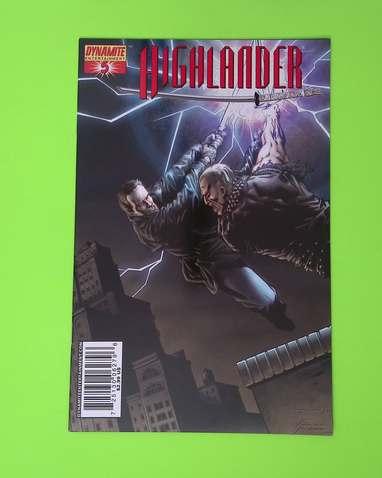 Highlander #5b 2007 Dynamite Entertainment Variant High Grade Comic Book B39-216