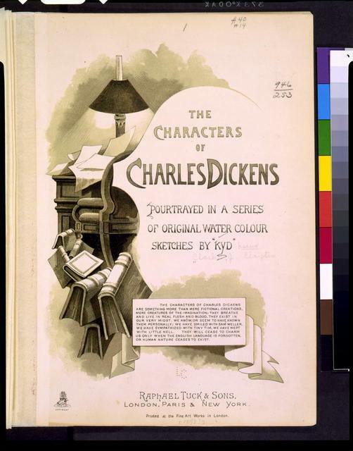 Title page,Characters,Charles Dickens,series,original water colour,Kyd,c1899