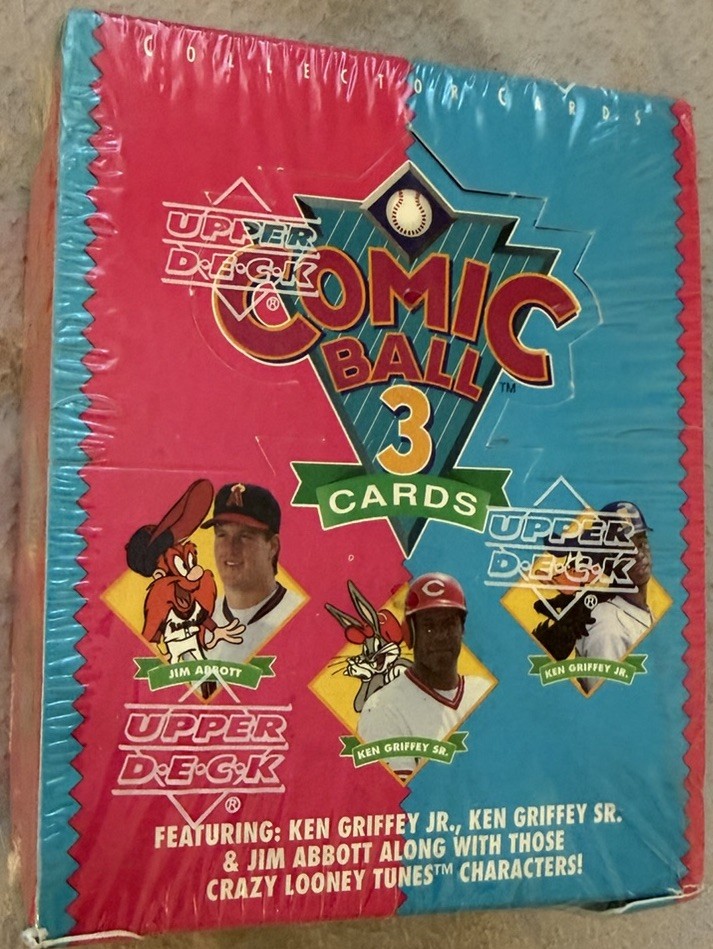 NEW 1992 Upper Deck Comic Ball 3 Factory Sealed Wax Box From Case Ken Griffey JR