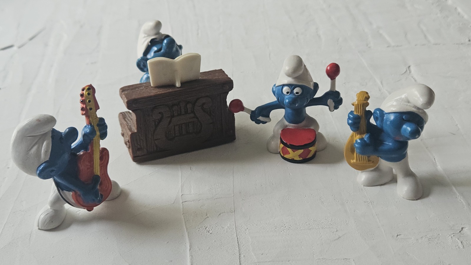 Vintage Band Smurf Lot Of 4