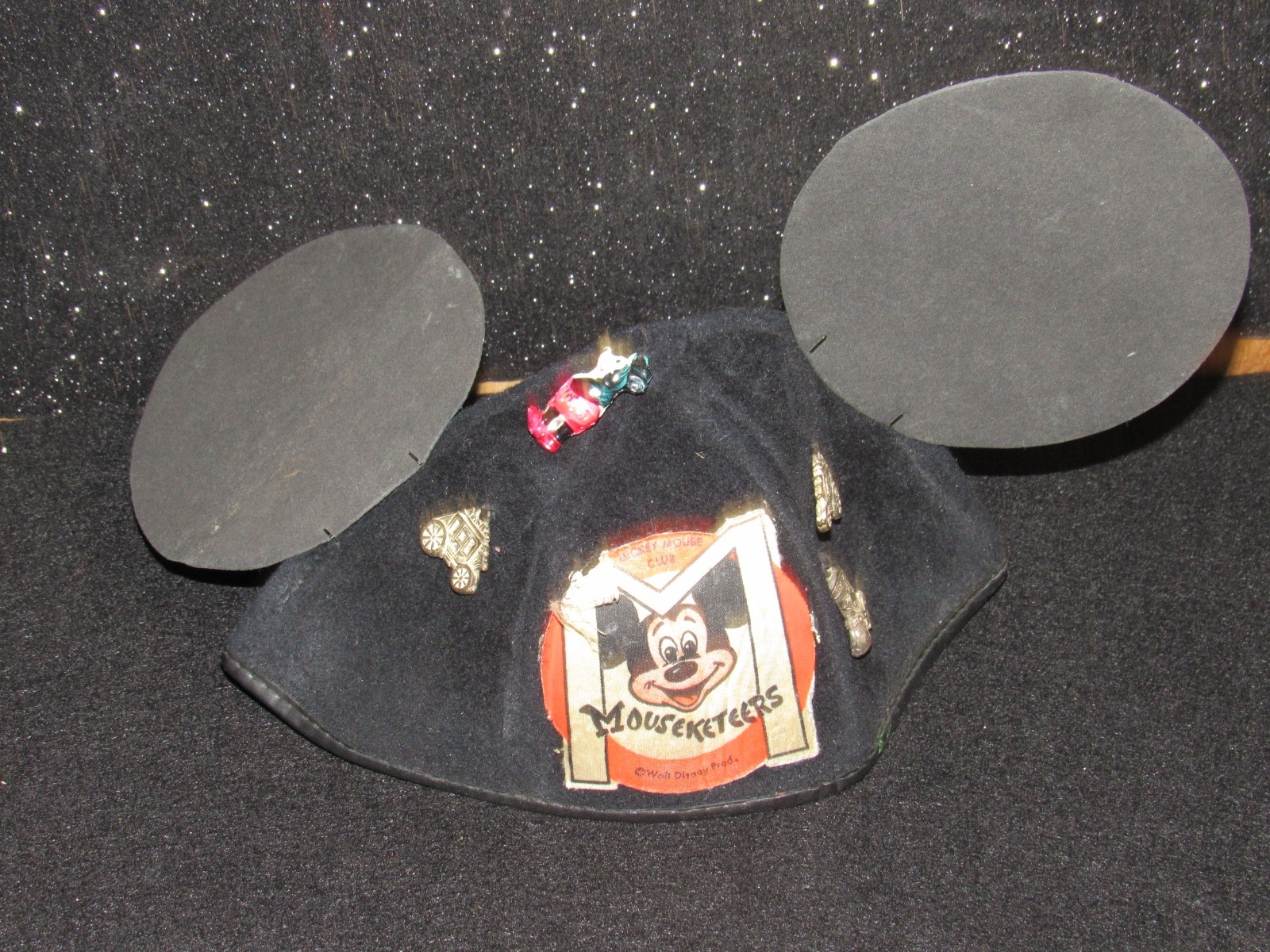 Vintage 1950’s Walt Disney Mickey Mouse Club Official Mouseketeers Hat w/ Charms