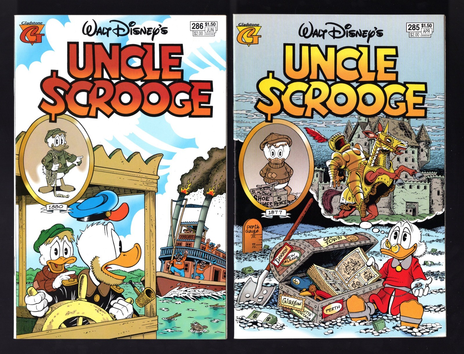 Uncle Scrooge #285-287 & 289-292 The Life & Times of Scrooge McDuck (#1-3, 5-8)