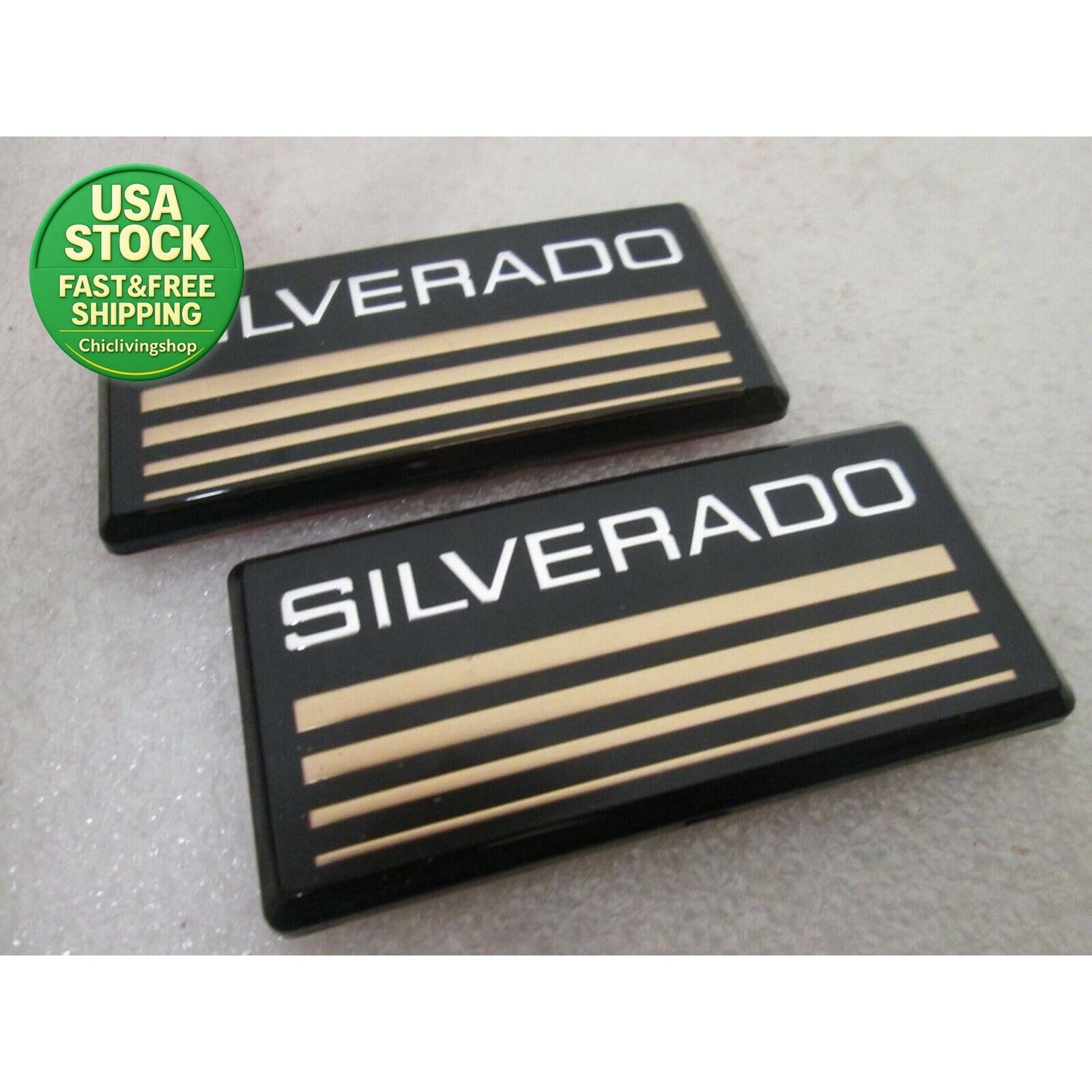 2X Cab Emblem Badge Side Roof Pillar Decal for Chevy Silverado 88-98 Suburban
