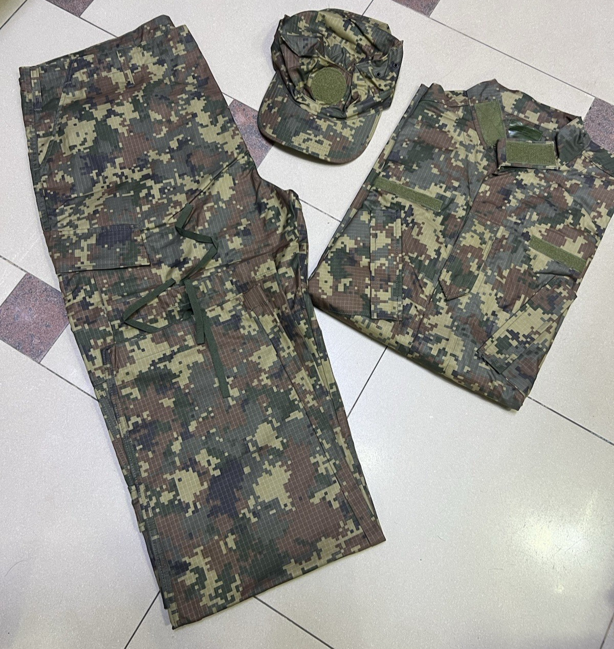ALBANIAN ARMED FORCES DIGITAL CAMOUFLAGE UNIFORM SET XL LONG MILITARY UNIFORM