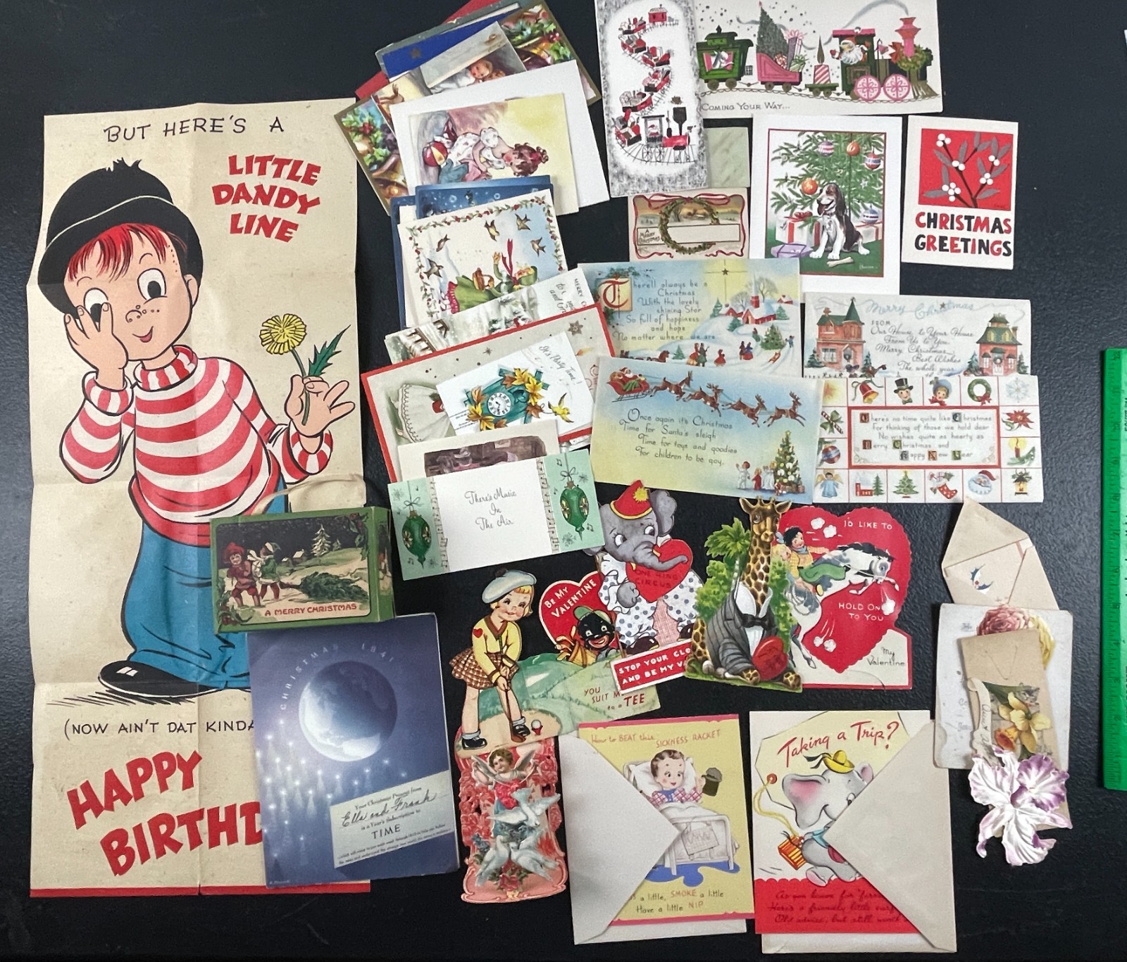 50+ Antique Greeting Cards Christmas Valentines Day Foldout Pop Up Some Unused
