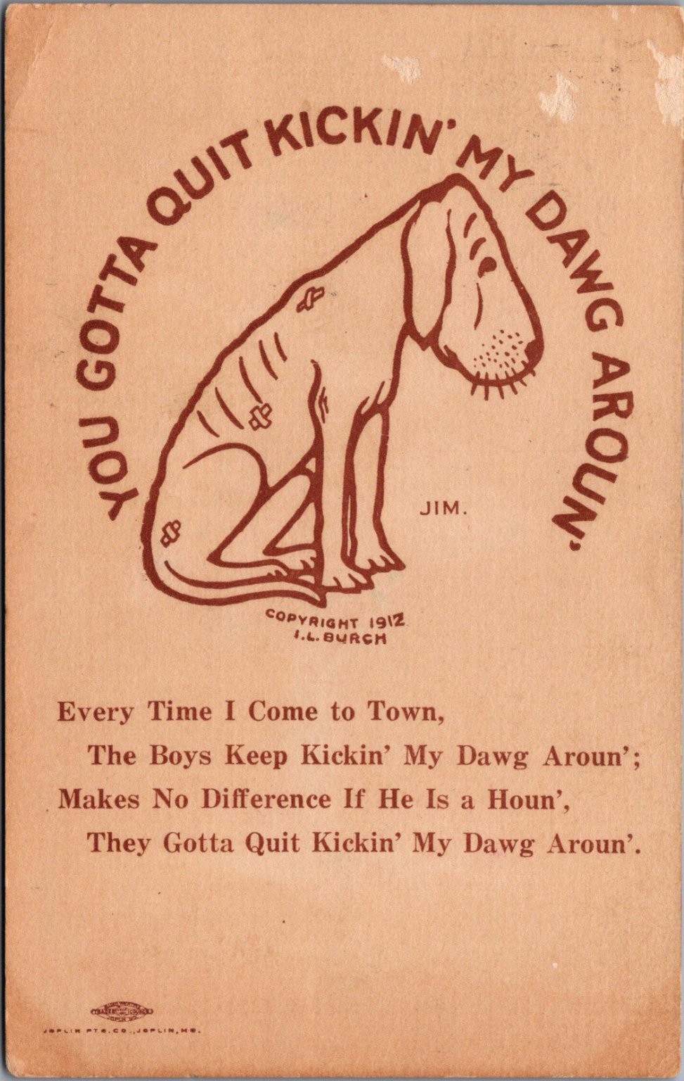 1912 Comic Postcard: 