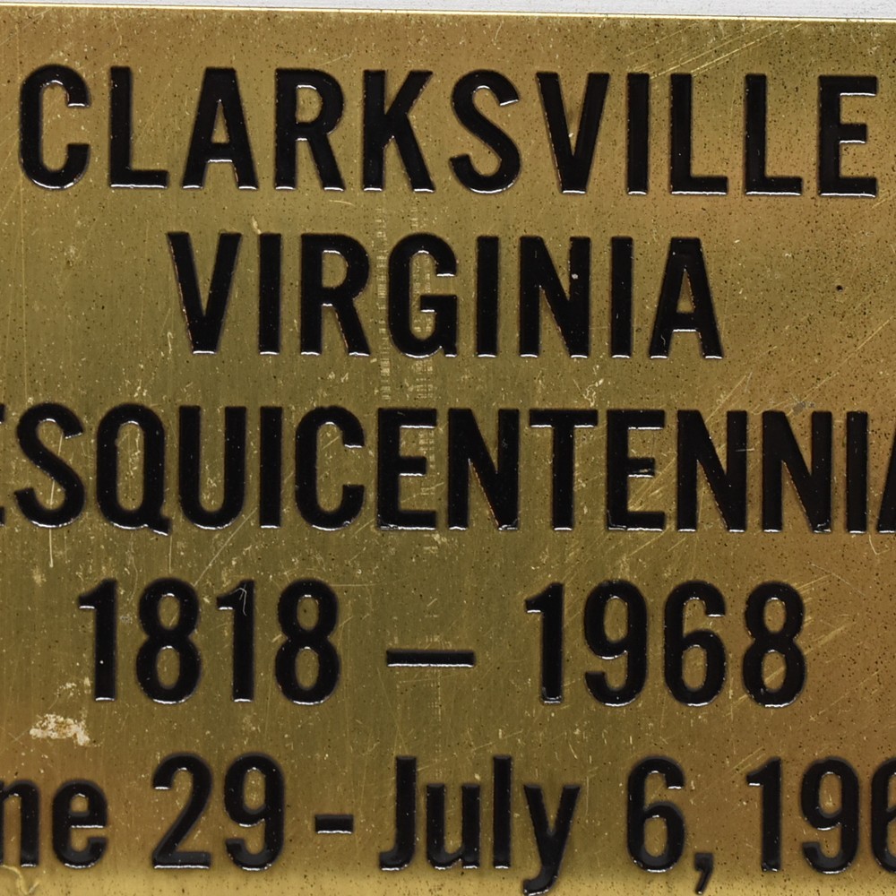 1968 Car Show Clarksville Mecklenburg County Virginia Sesquicentennial Plaque