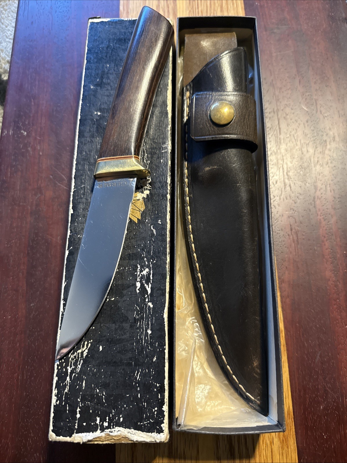 Vintage Gerber C425 MiB Al Mar Era Knife 70’s MINT Original Box & Sheath USA