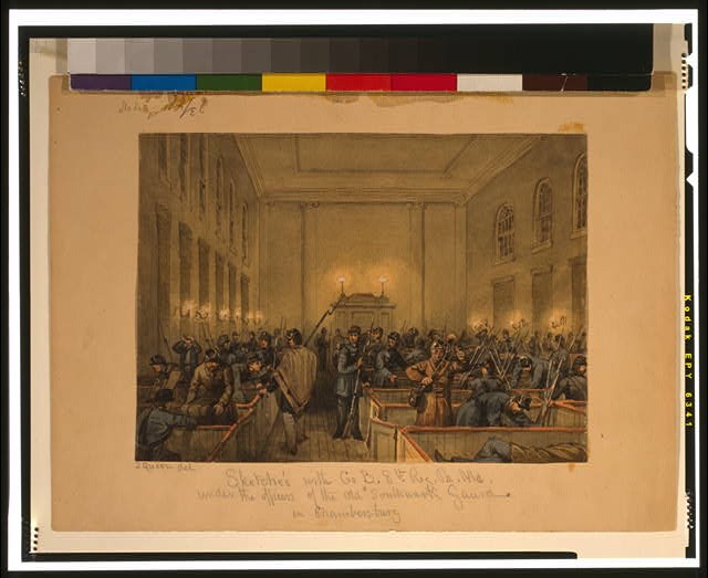 Photo of Sketch,Union Troops,American Civil War,1862,James Fuller Queen,PA