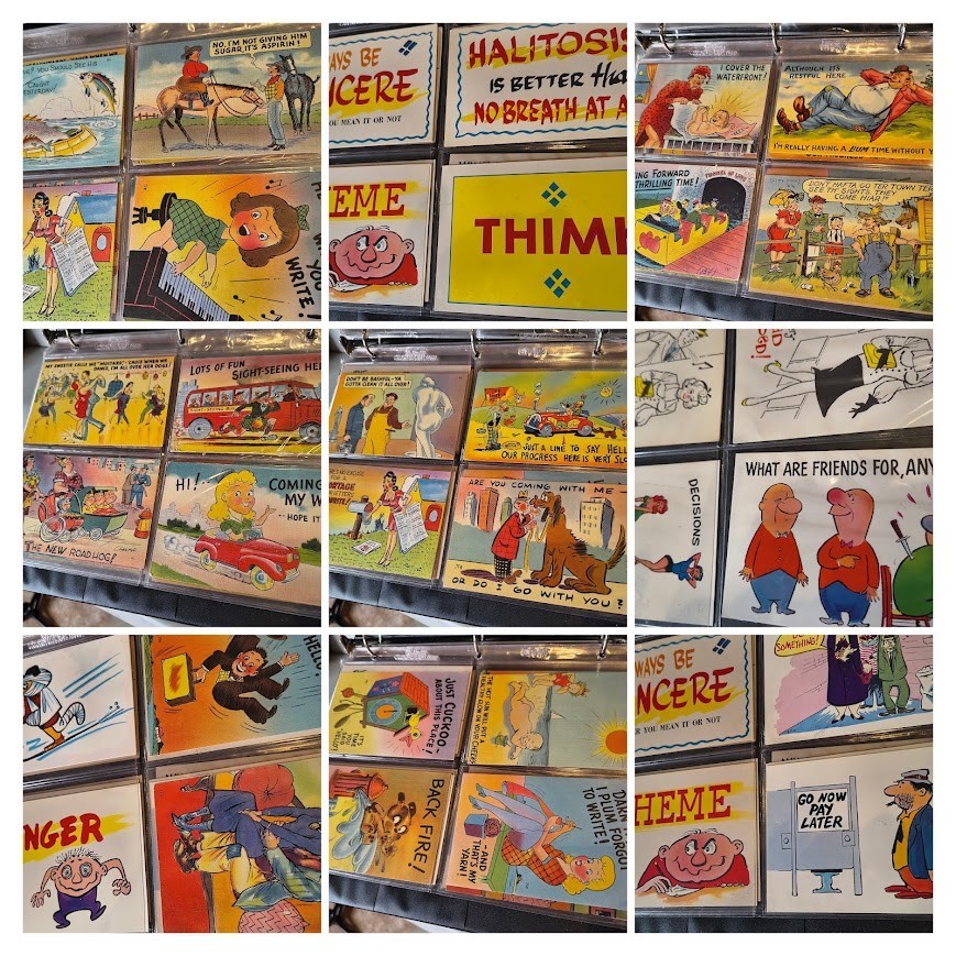 108 PCs ~ Vintage Humorous Cheeky Satirical Cartoons Comics Lithographic Linen 108 PCs ~ Vintage Humorous Cheeky Satirical Cartoons Comics Lithographic Linen