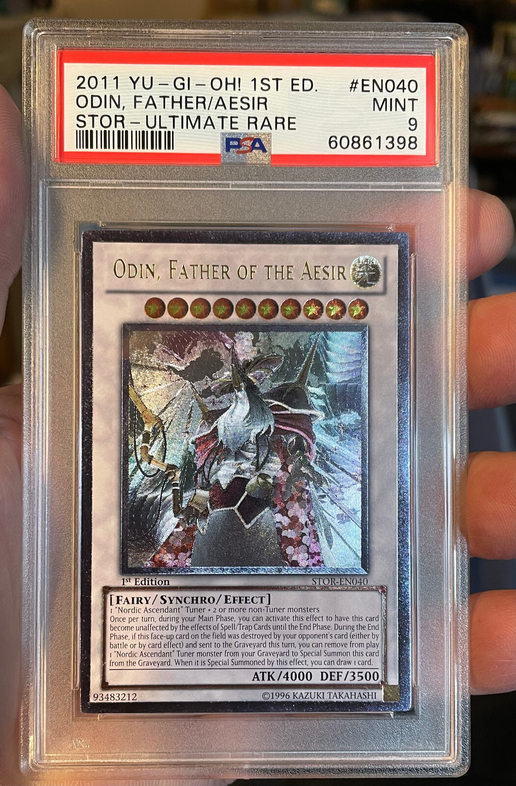 Yu-Gi-Oh Odin, Father of the Aesir (Ultimate Rare) English Version - PSA 9