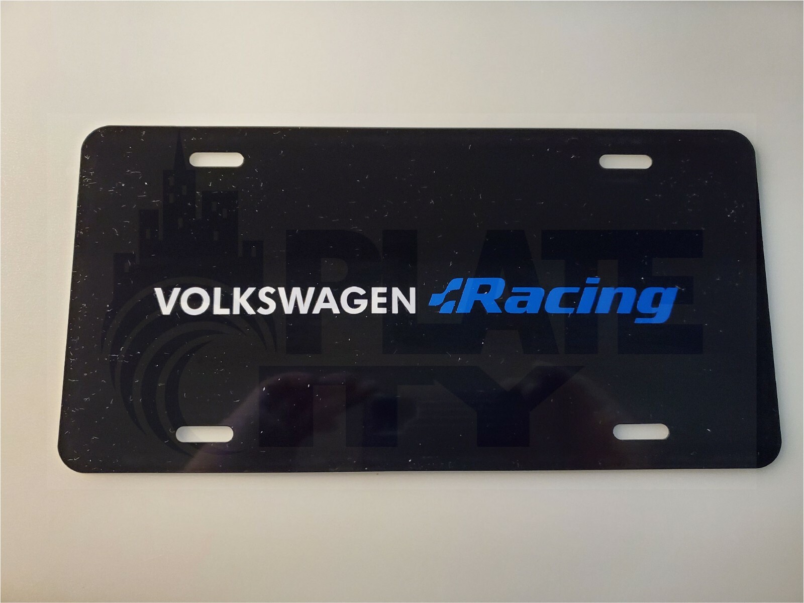 Volkswagen Racing Metal Plate novelty vanity Black plate 2 colors