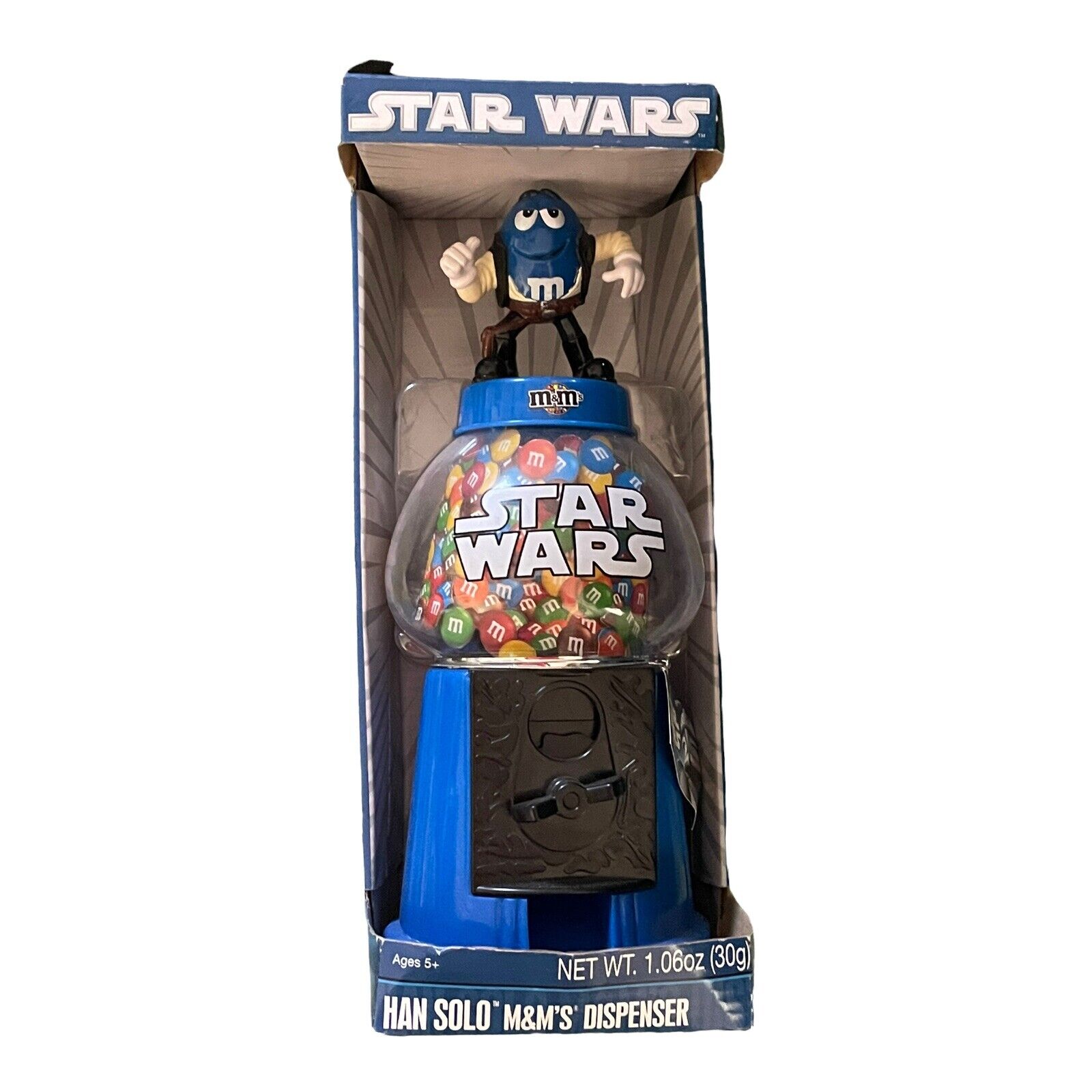 Star Wars Han Solo M&Ms Blue Candy Dispenser Gumball Style Mms