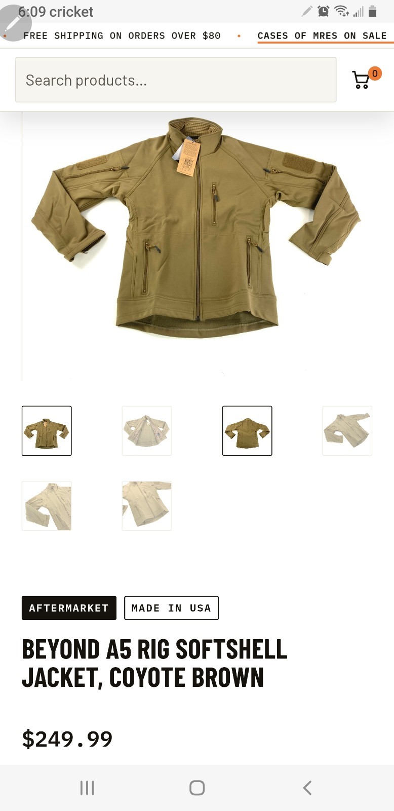 Beyond Clothing A5 Rig Soft Shell Jacket (Fleece-lined) Coyote- Large Reg
