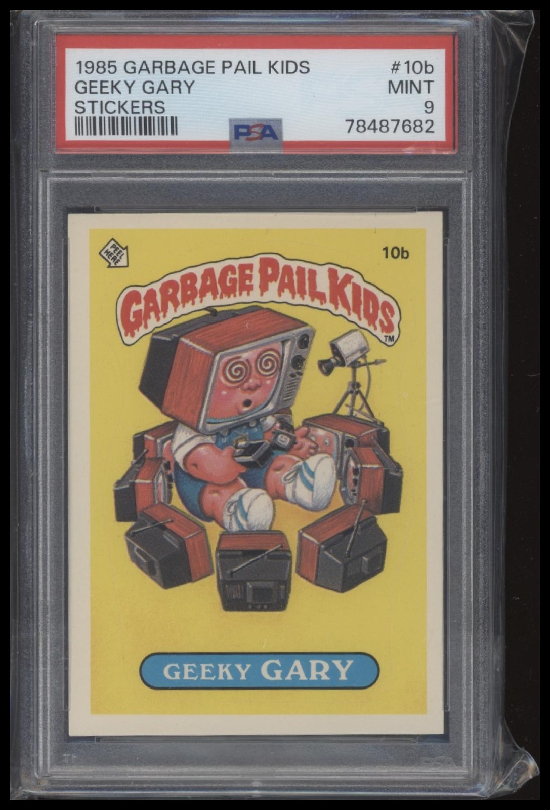 1985 Topps Garbage Pail Kids Series 1 #10b Geeky Gary PSA 9 Pop 148