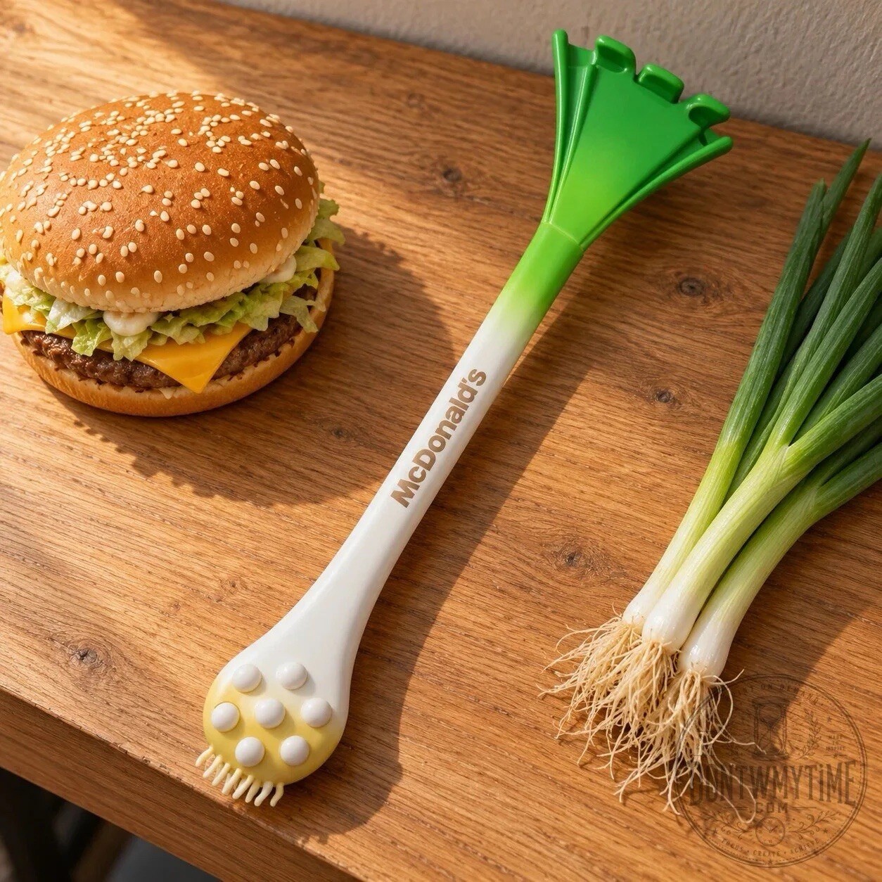 McDonald’s China EXCLUSIVE Green Onion Leek Collectible Back Scratcher