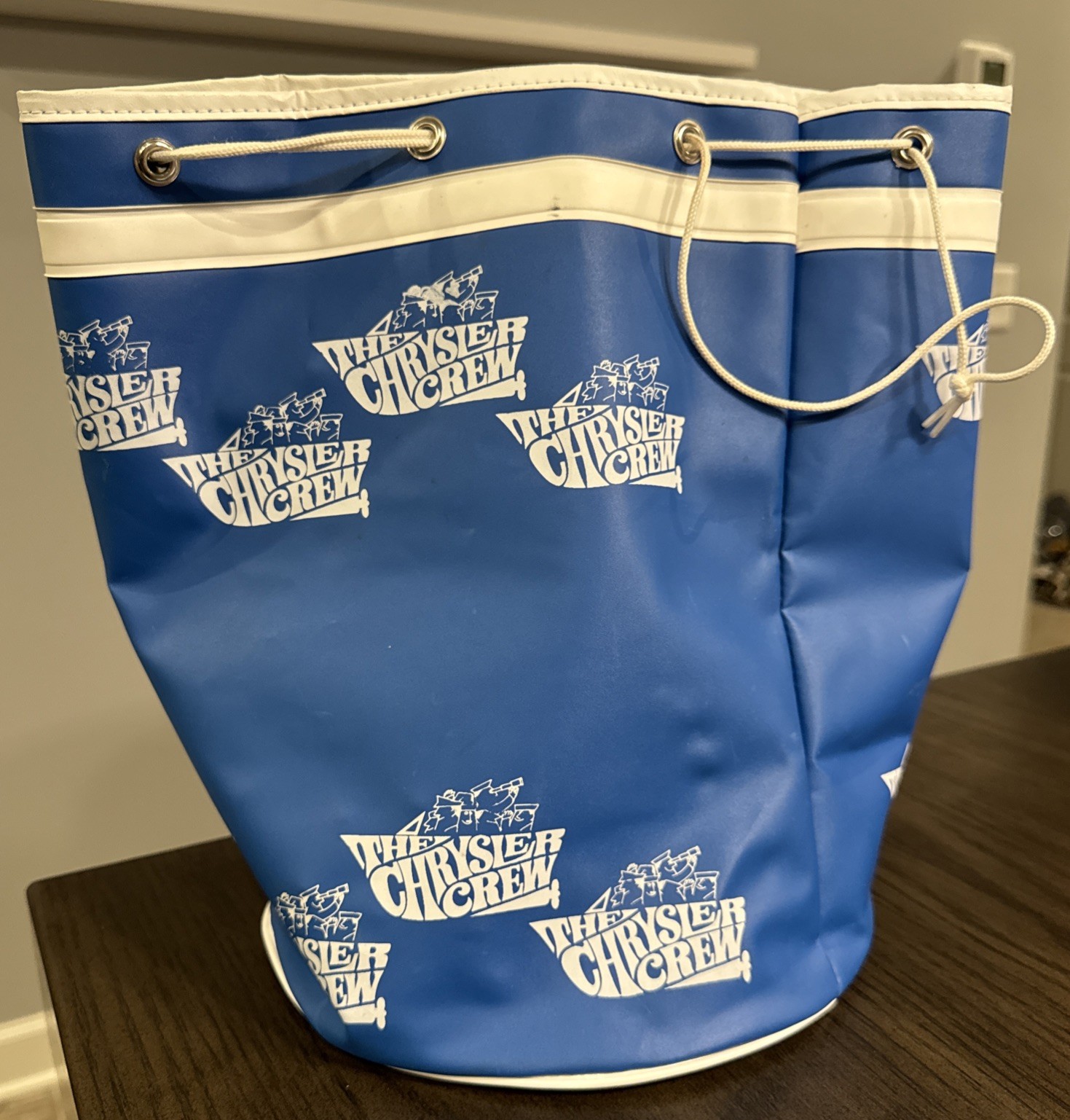 Vintage 1960s The Chrysler Crew Laundry Bag Ditty Drawstring Mopar Promo